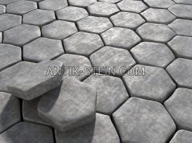Getrommelt Basalt Pflastersteine foto 2