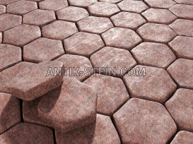 Getrommelt Granit Pflastersteine Maple Red foto 2