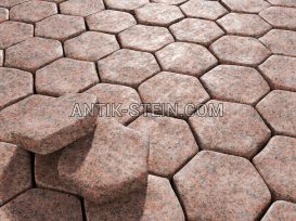 Getrommelt Granit Pflastersteine Rosa Kyshyn foto 2