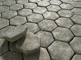 Getrommelt Granit Pflastersteine Verde Oliva foto 2